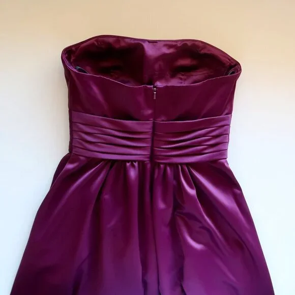 Bill Levkoff Purple Strapless Maxi Dress Size 6